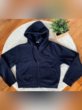 Ardene Classic Navy Zip-Up Hoodie